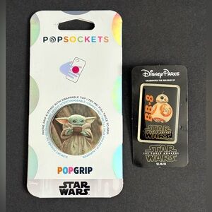 Disney Star Wars PopSocket and BB-8 Pin Set - Black and White